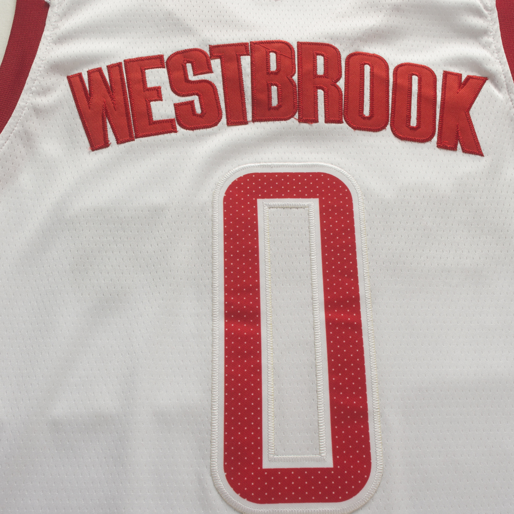 Men's Houston Rockets Russell Westbrook #0 NBA White Classics Swingman Player Jersey