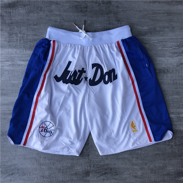 Men's Philadelphia 76ers White Basketball Shorts