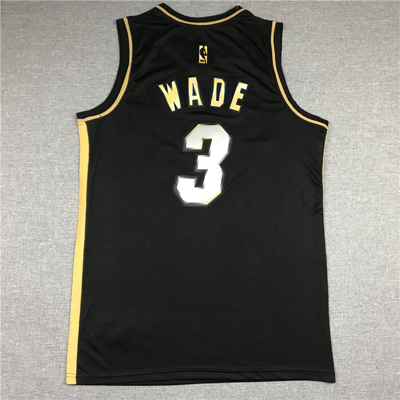 Men's Miami Heat Dwyane Wade #3 NBA Black Swingman Jersey