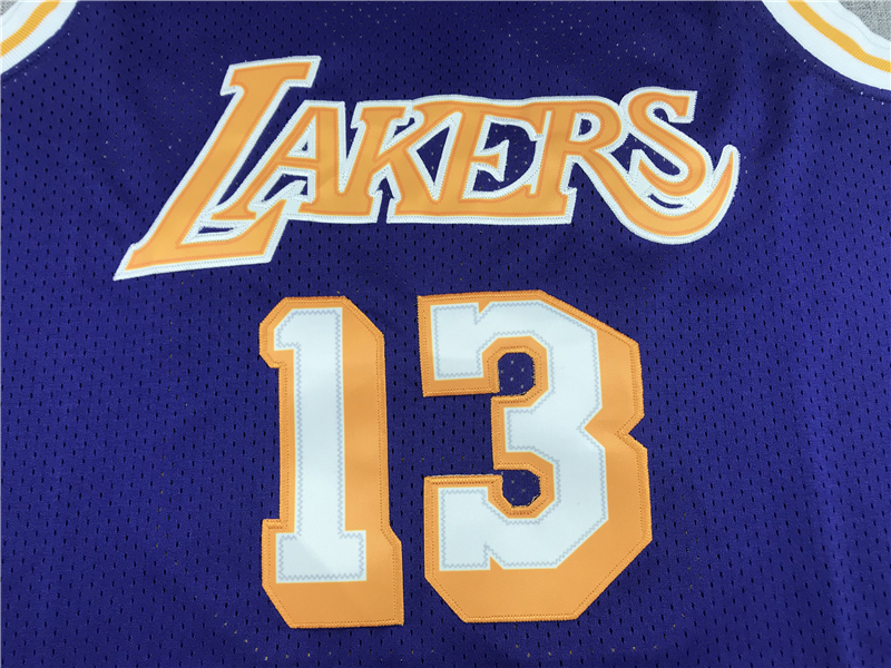 Men's Los Angeles Lakers Wilt Chamberlain #13 NBA Swingman Jersey - Retro Purple