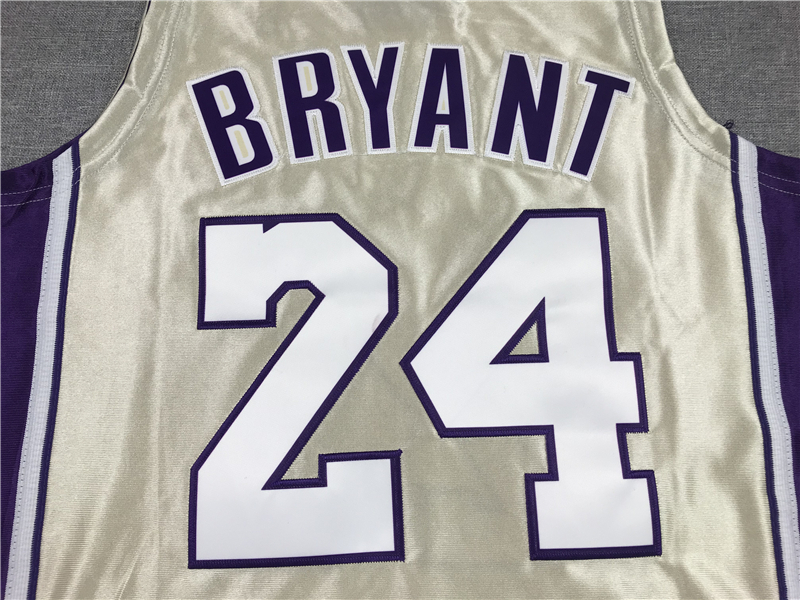 Men's Los Angeles Lakers Kobe Bryant Gold Hall of Fame Hardwood Classics Jersey
