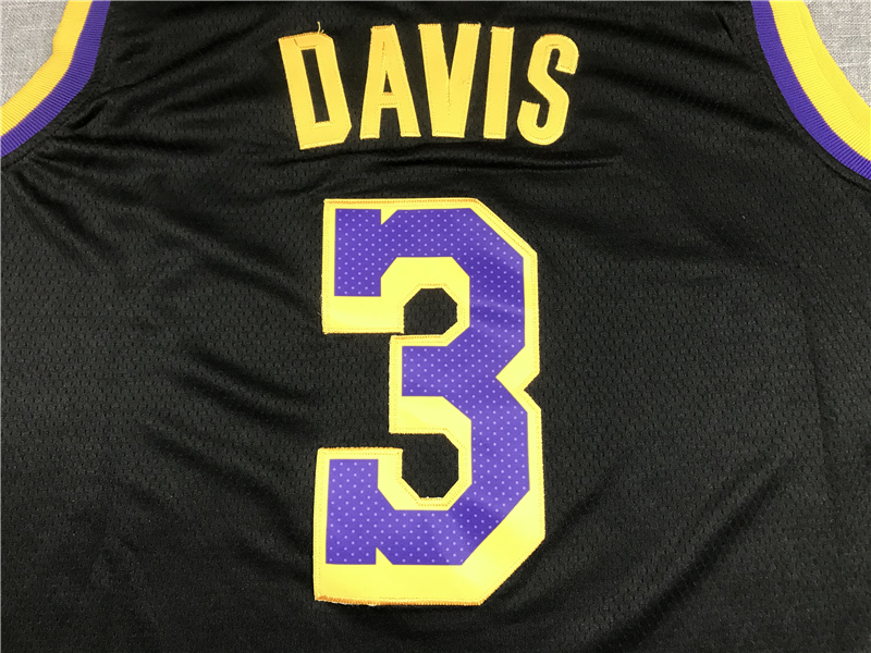 Men's Los Angeles Lakers Anthony Davis Black 2020/21 Swingman Player Jersey
