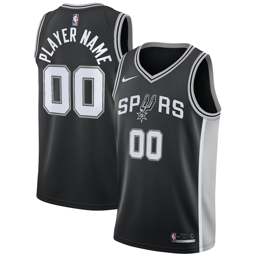 Men's San Antonio Spurs Custom Black Jersey