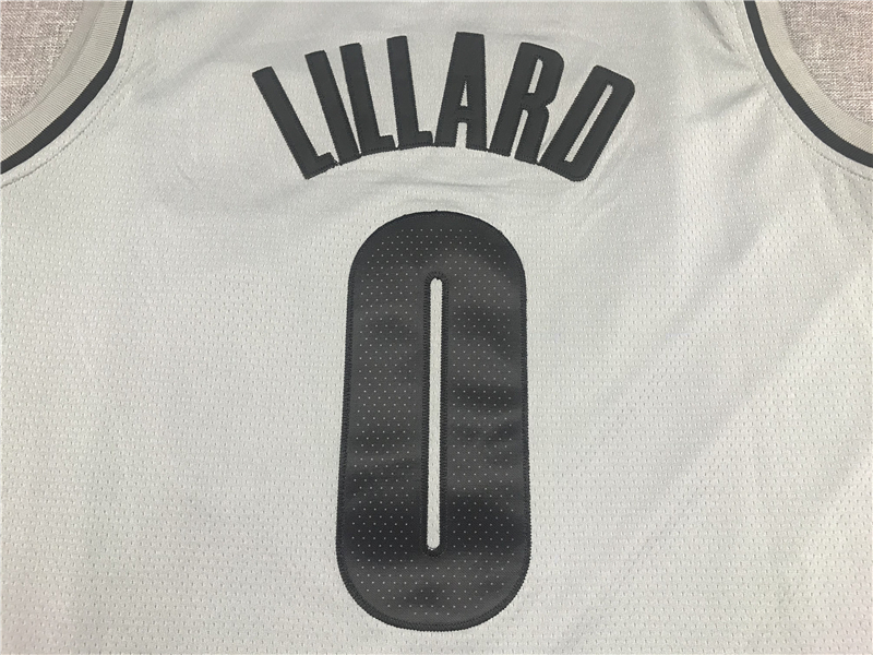 Men's Portland Trail Blazers Damian Lillard #0 NBA Gray Swingman Jersey