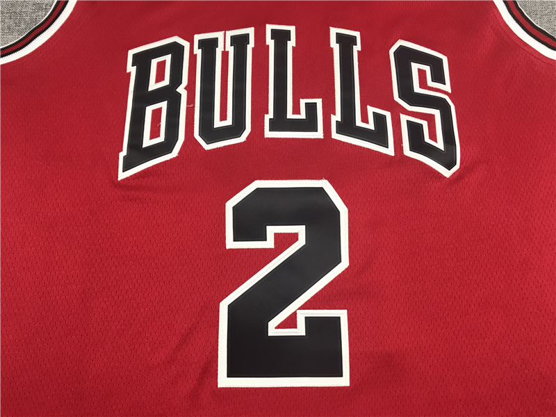 Men's Chicago Bulls Lonzo Ball #2 Red Fast Break Replica Player Jersey