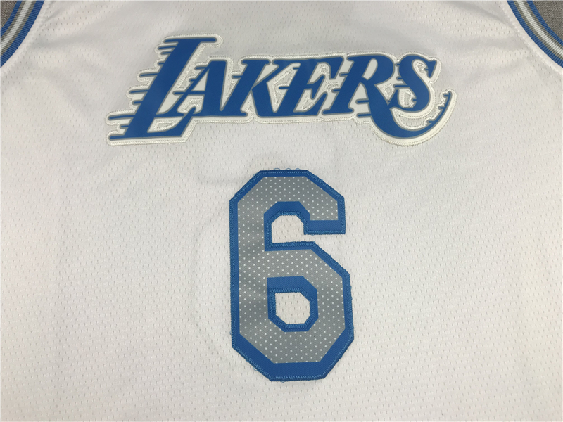 Men's Los Angeles Lakers LeBron James White 2020/21 Swingman Jersey City Edition