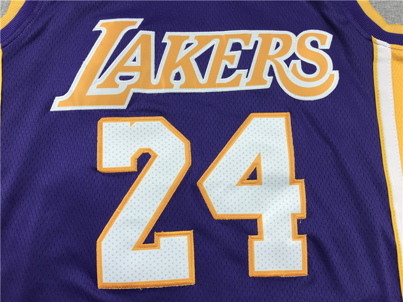 Men's Los Angeles Lakers Kobe Bryant #24 Purple Swingman Player Jersey