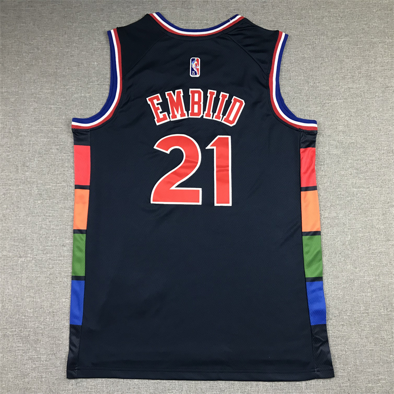 Men's Philadelphia 76ers Joel Embiid Navy 2021/22 Swingman Jersey - City Edition