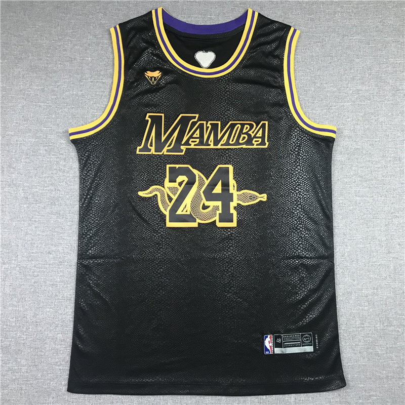 Men's Los Angeles Lakers Kobe Bryant #24 Black Player Jersey