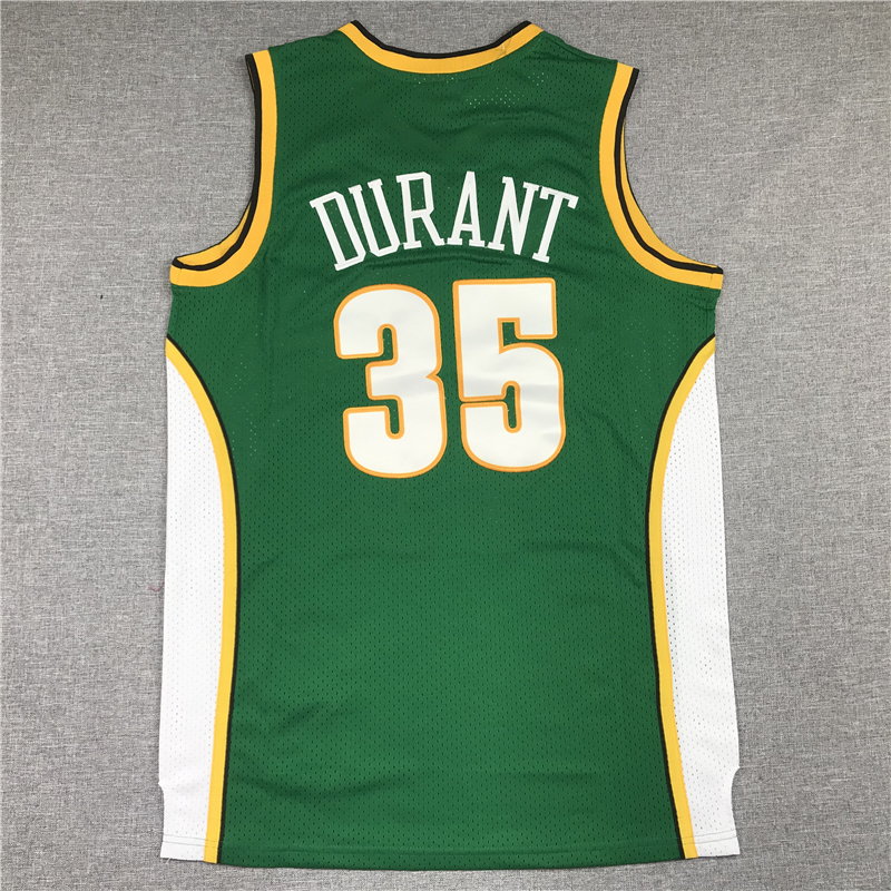 Men's Seattle SuperSonics Kevin Durant 2007-08 Green Hardwood Classics Swingman Jersey