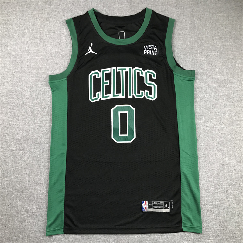 Men's Boston Celtics Jayson Tatum #0 Black 2022/23 Statement Edition Swingman Jersey
