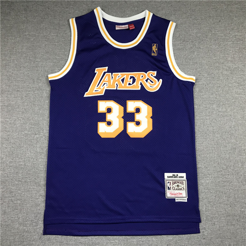 Men's Los Angeles Lakers Kareem Abdul-Jabbar Hardwood Classics Swingman Jersey