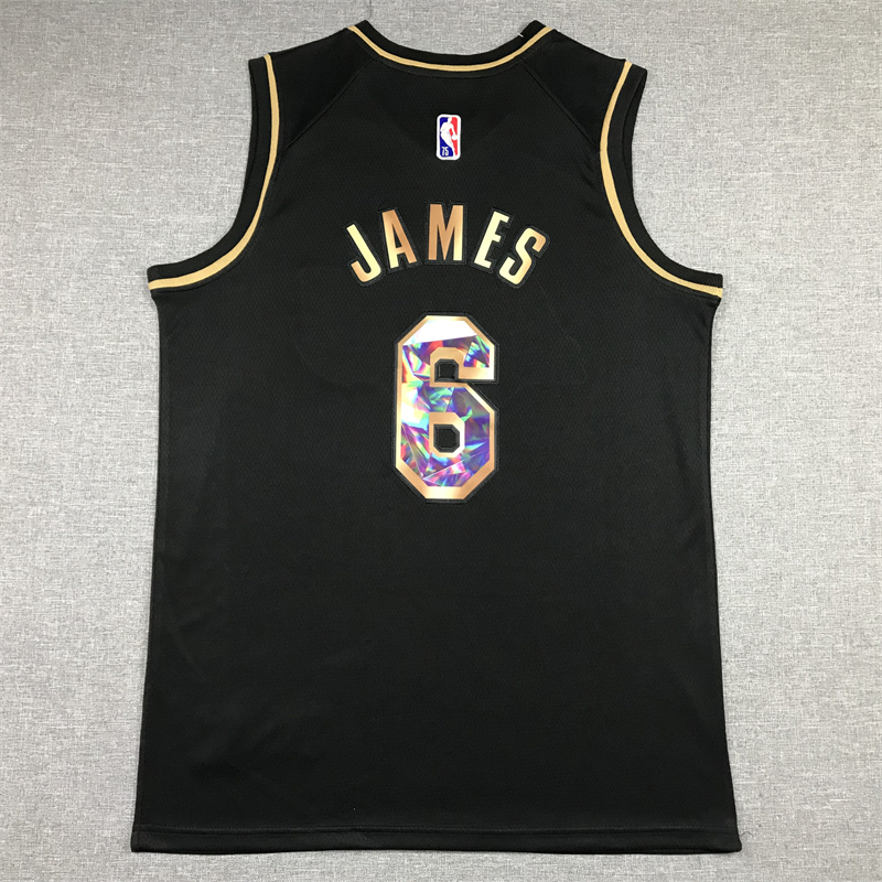 Men's Los Angeles Lakers LeBron James #6 Black Swingman Player Jersey