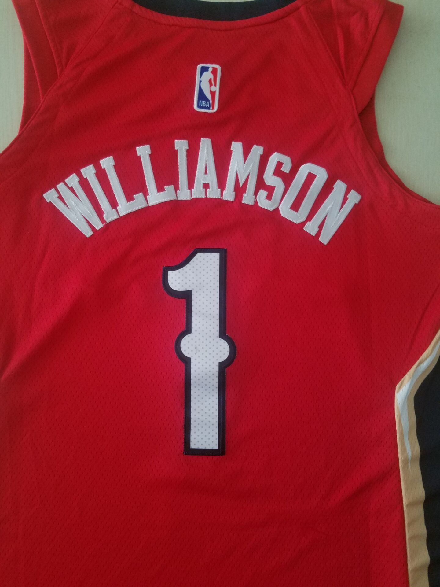 Men's New Orleans Pelicans Zion Williamson #1 NBA Red Swingman Jersey