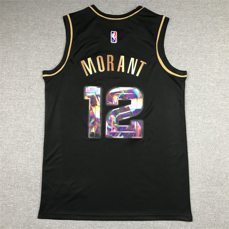 Men's Memphis Grizzlies Ja Morant #12 Black Diamond Swingman Authentic Jersey