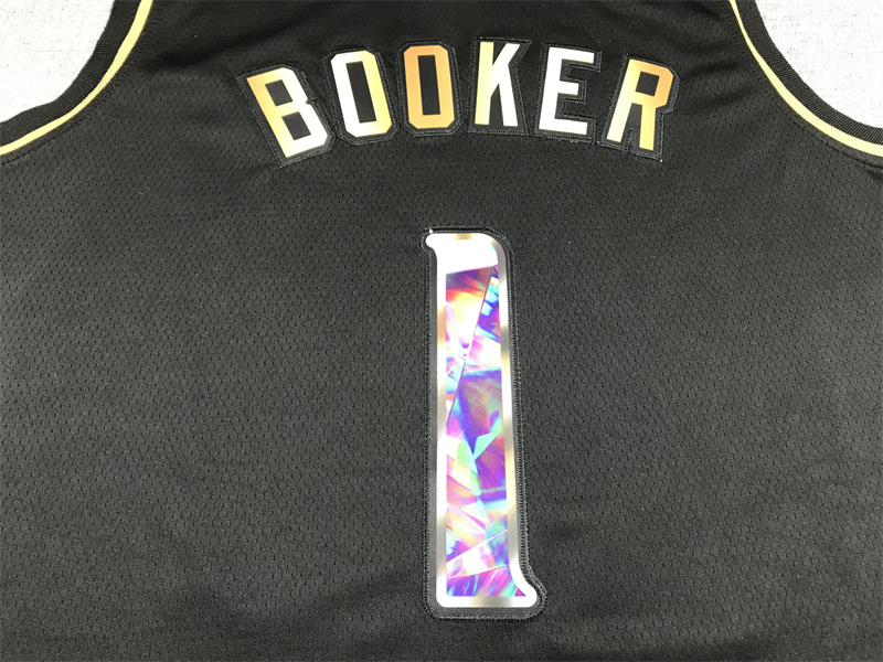 Men's Phoenix Suns Devin Booker #1 Black Swingman Player Jersey