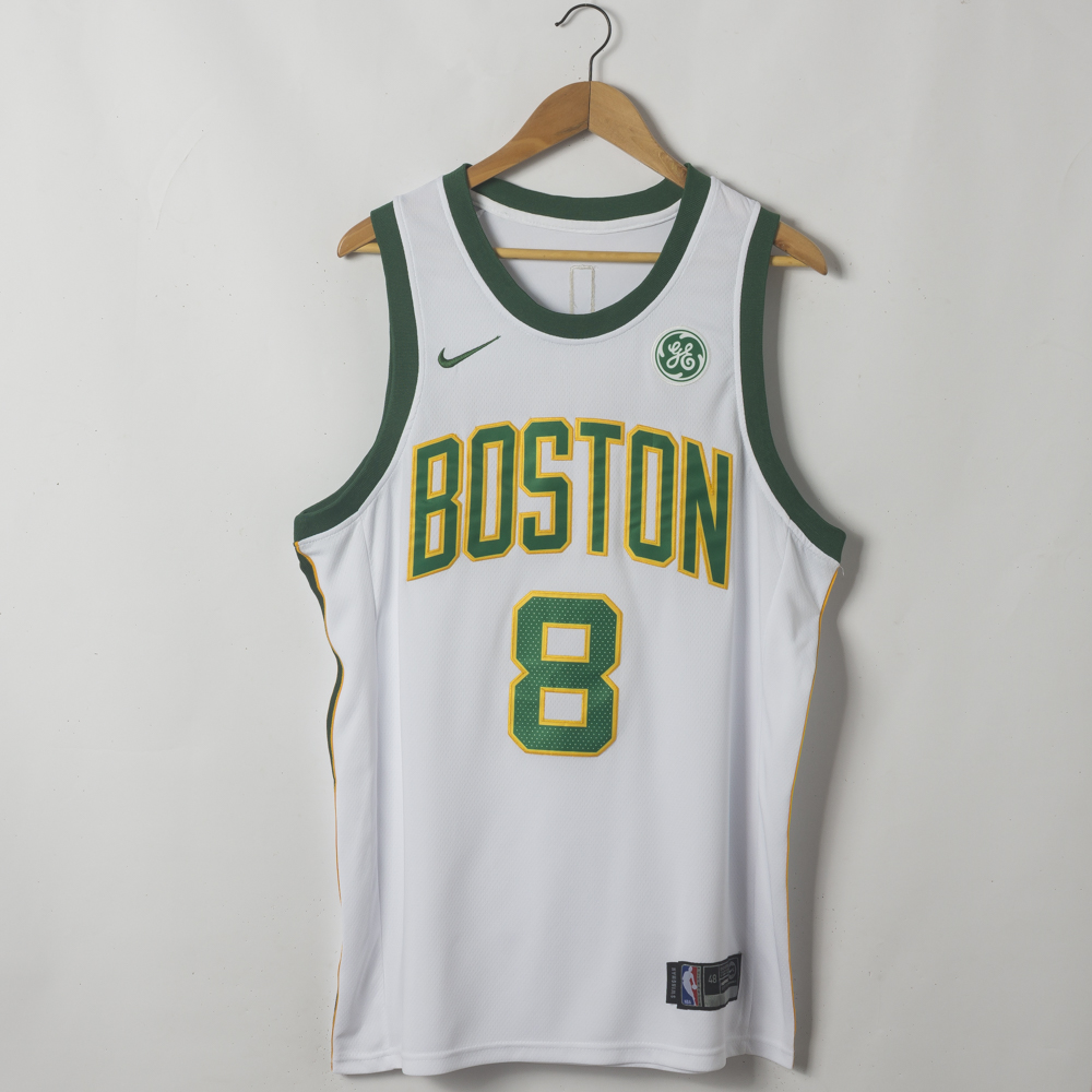 Men's Boston Celtics Kemba Walker #8 White Game Jersey