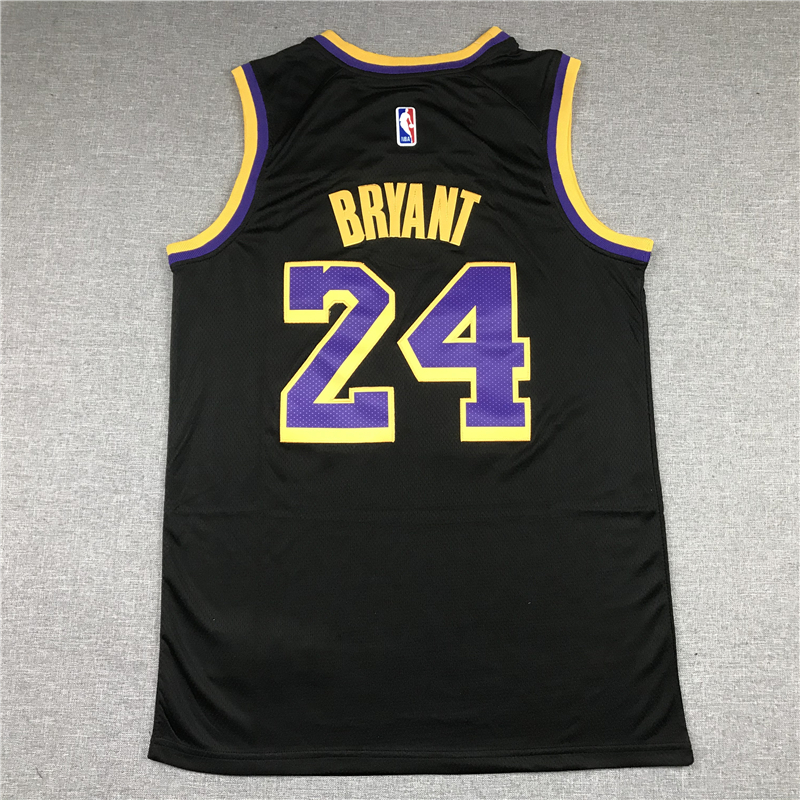 Men's Los Angeles Lakers Kobe Bryant #24 Black 2020/21 Swingman Player Jersey