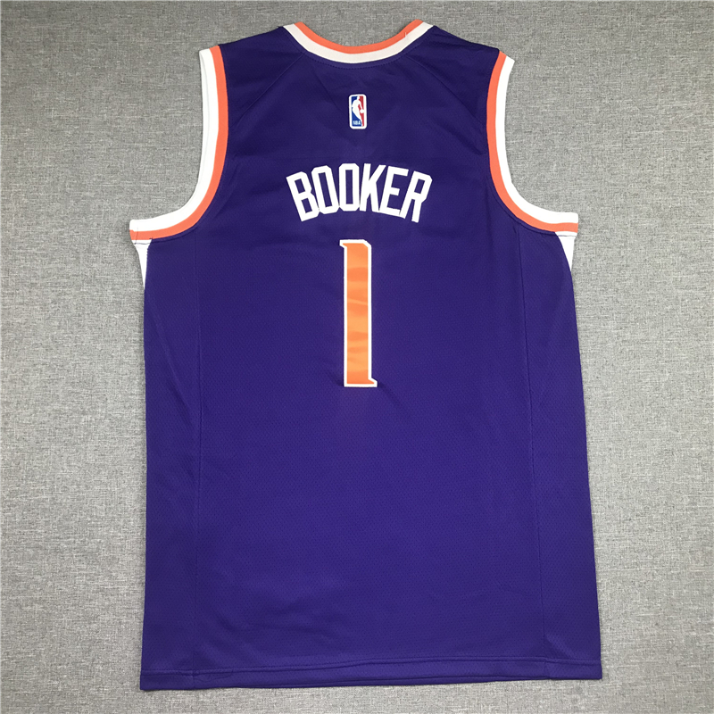 Men's Phoenix Suns Devin Booker #1 Purple Replica Jersey