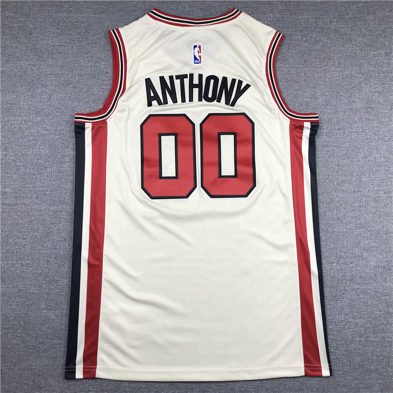 Men's Portland Trail Blazers Carmelo Anthony White Swingman Jersey City Edition