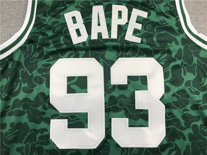Men's Boston Celtics Bape Mitchell & Ness #93 NBA Green Player Jersey
