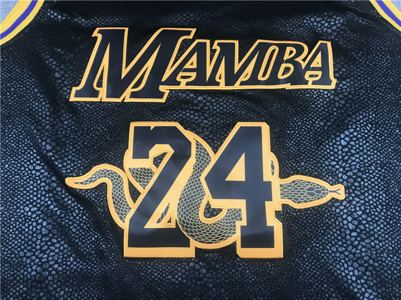 Men's Los Angeles Lakers #8-24 NBA Black Mamba Swingman Jersey