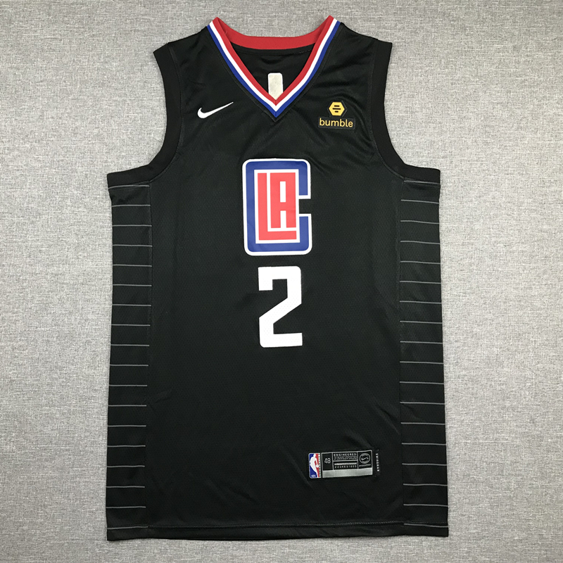 Men's LA Clippers Kawhi Leonard #2 Black 2022/23 Statement Edition Swingman Jersey