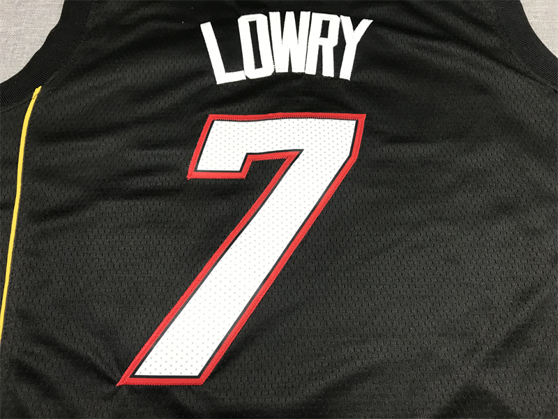 Men's Miami Heat Kyle Lowry #7 Black Swingman Player Jersey - City Edition