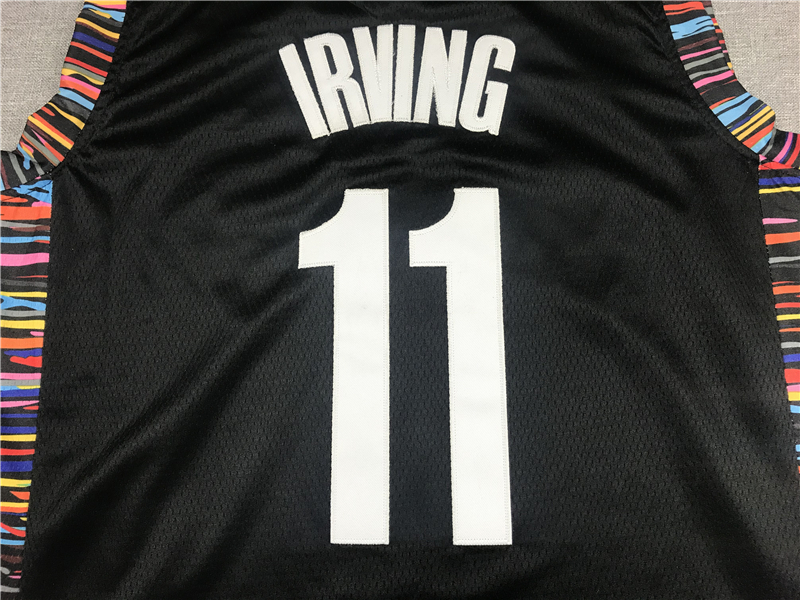 Men's Brooklyn Nets Kyrie Irving #11 Black Swingman Jersey - City Edition