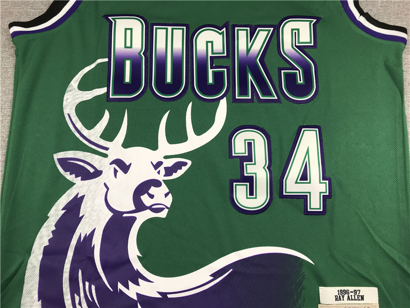 Men's Milwaukee Bucks Giannis Antetokounmpo #34 NBA Replica Player Jersey - Retro Green