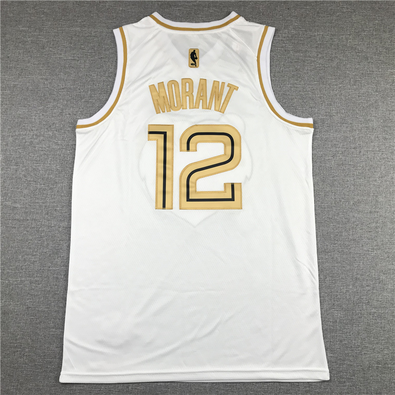 Men's Memphis Grizzlies Ja Morant #12 White Classics Swingman Jersey