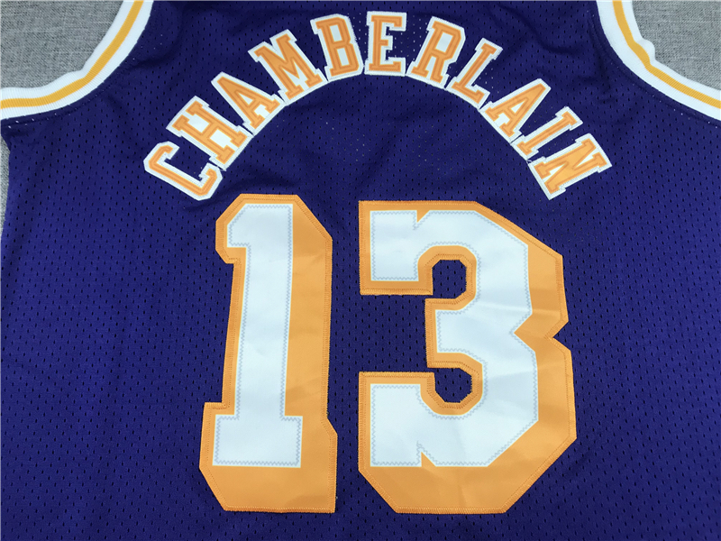 Men's Los Angeles Lakers Wilt Chamberlain #13 NBA Swingman Jersey - Retro Purple