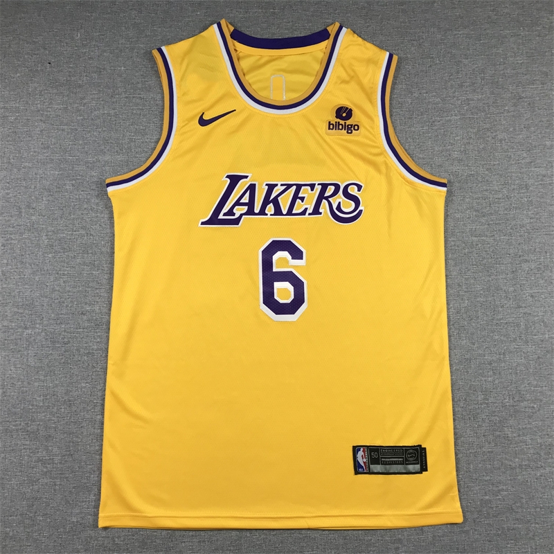 Men's Los Angeles Lakers LeBron James #6 Gold 2022/23 Swingman Jersey - Icon Edition