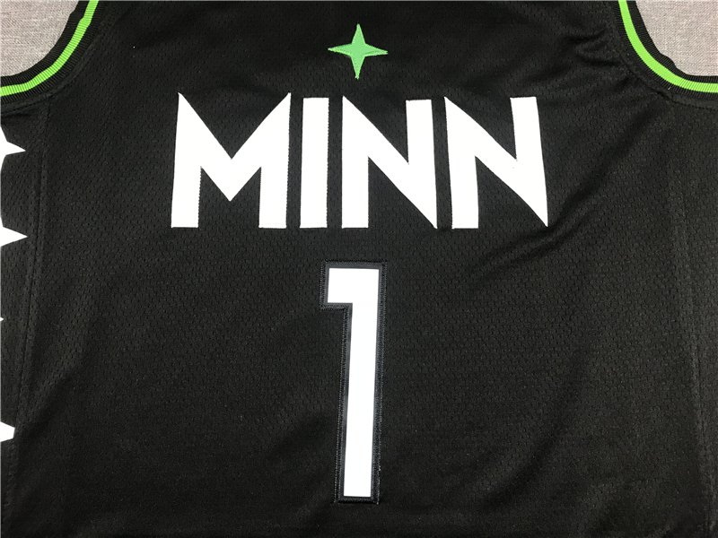 Men's Minnesota Timberwolves Anthony Edwards Black Swingman Jersey City Edition