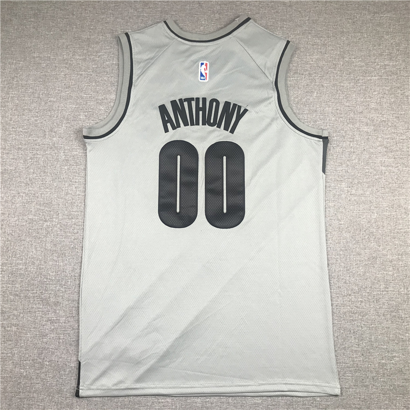 Men's Portland Trail Blazers Carmelo Anthony Gray Swingman Player Jersey