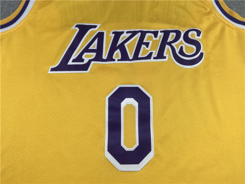 Men's Los Angeles Lakers Russell Westbrook Gold 2020/21 Fast Break Player Jersey