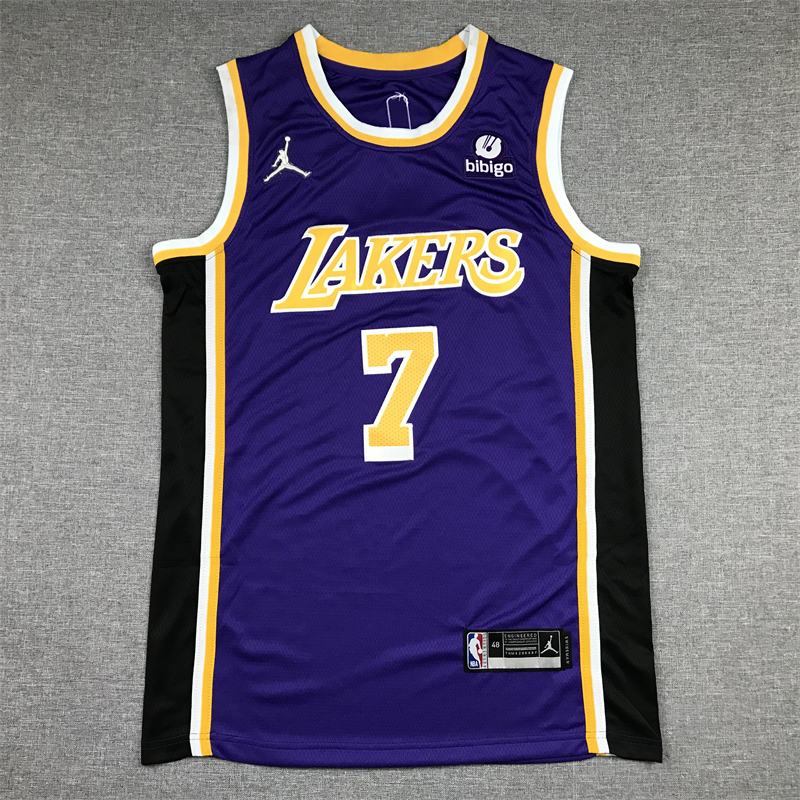 Men's Los Angeles Lakers Carmelo Anthony #7 Purple Fast Break Replica Jersey