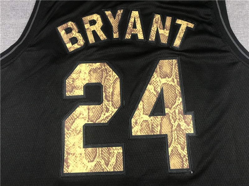Men's Los Angeles Lakers Kobe Bryant #24 Black Swingman Player Jersey