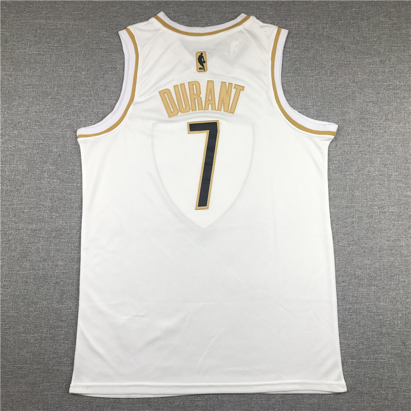 Men's Brooklyn Nets Kevin Durant #7 White Swingman Player Jersey
