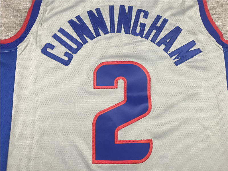 Men's Detroit Pistons Cade Cunningham Gray 2021/22 Swingman Player Jersey