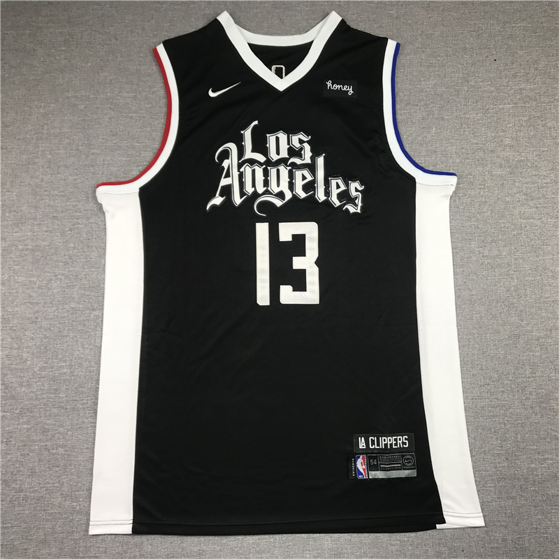 Men's LA Clippers Paul George #13 NBA Dark Blue Classics Jersey - City Edition