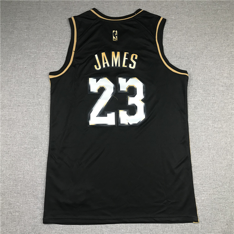 Men's Los Angeles Lakers LeBron James #23 Black Swingman Player Jersey