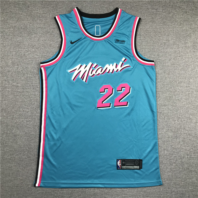 Men's Miami Heat Jimmy Butler #22 NBA Blue Swingman Jersey