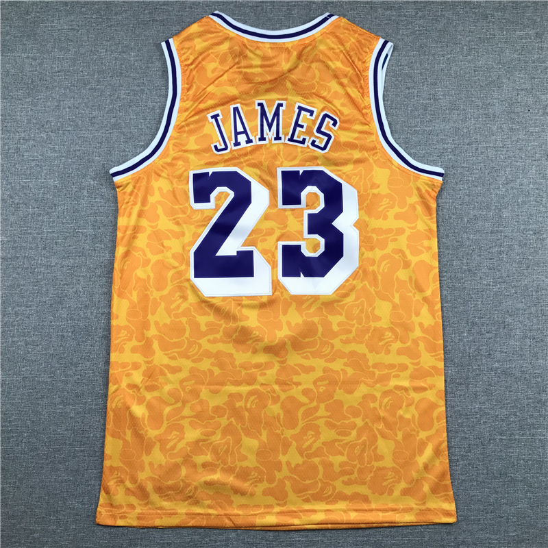 Men's Los Angeles Lakers LeBron James #23 NBA Orange Swingman Jersey