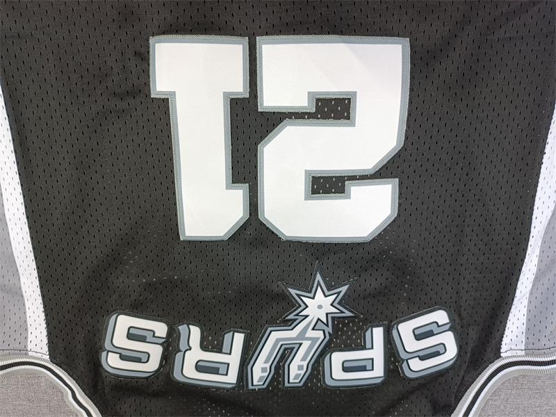 Men's San Antonio Spurs Tim Duncan Black Big & Tall Hardwood Classics Jersey