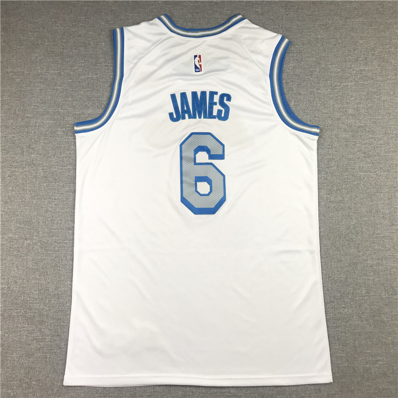 Men's Los Angeles Lakers LeBron James White 2020/21 Swingman Jersey City Edition