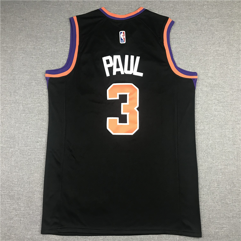 Men's Phoenix Suns Chris Paul #3 Black Fast Break Replica Jersey