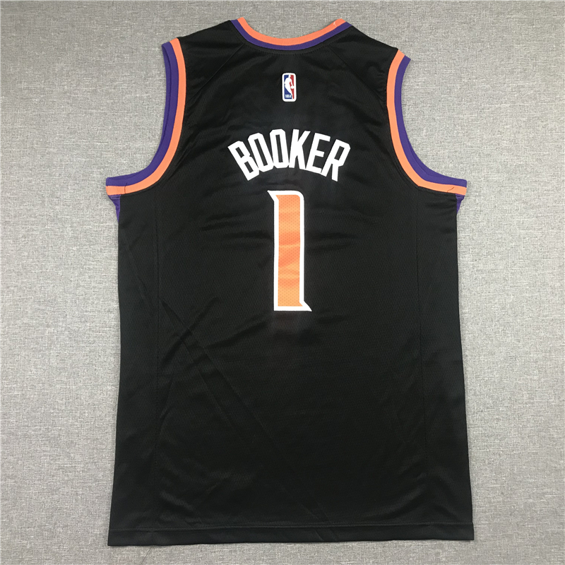 Men's Phoenix Suns Devin Booker #1 NBA Black Replica Jersey - City Edition