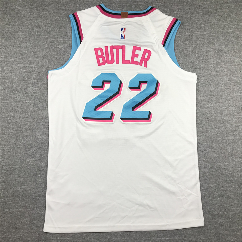 Men's Miami Heat Jimmy Butler #22 NBA White Swingman Jersey
