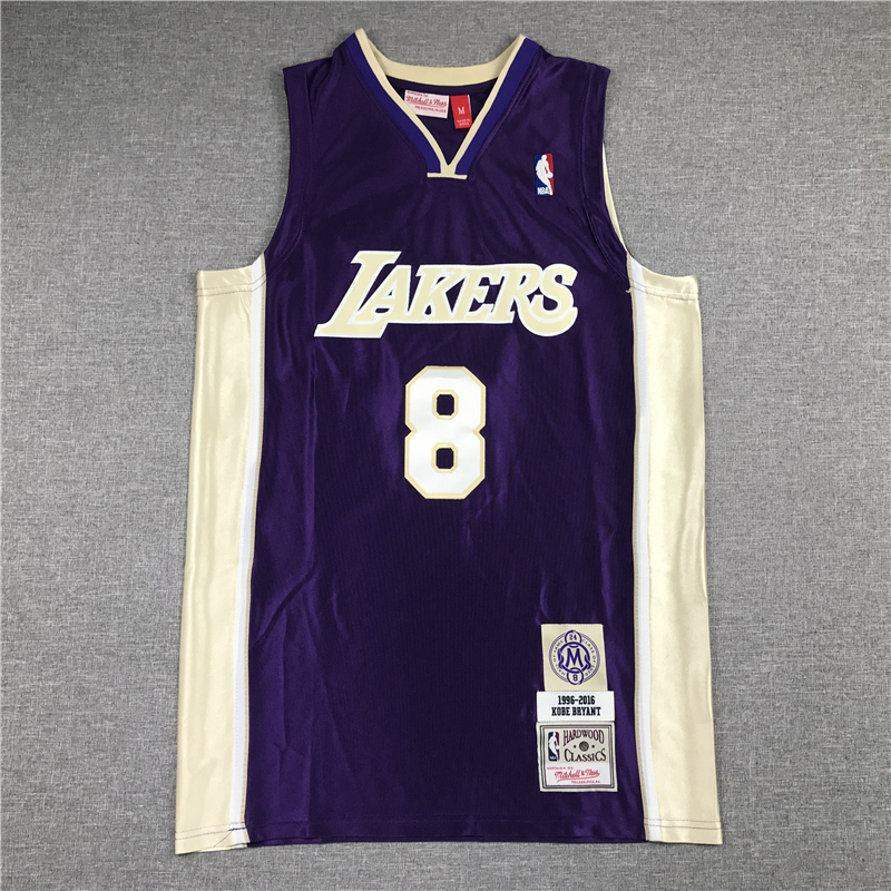 Men's Los Angeles Lakers Kobe Bryant Purple Hall of Fame Hardwood Classics Jersey